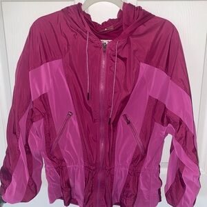 Free People Pink and Magenta Windbreaker Jacket
